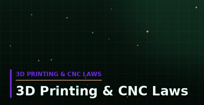 3D Printing & CNC Laws